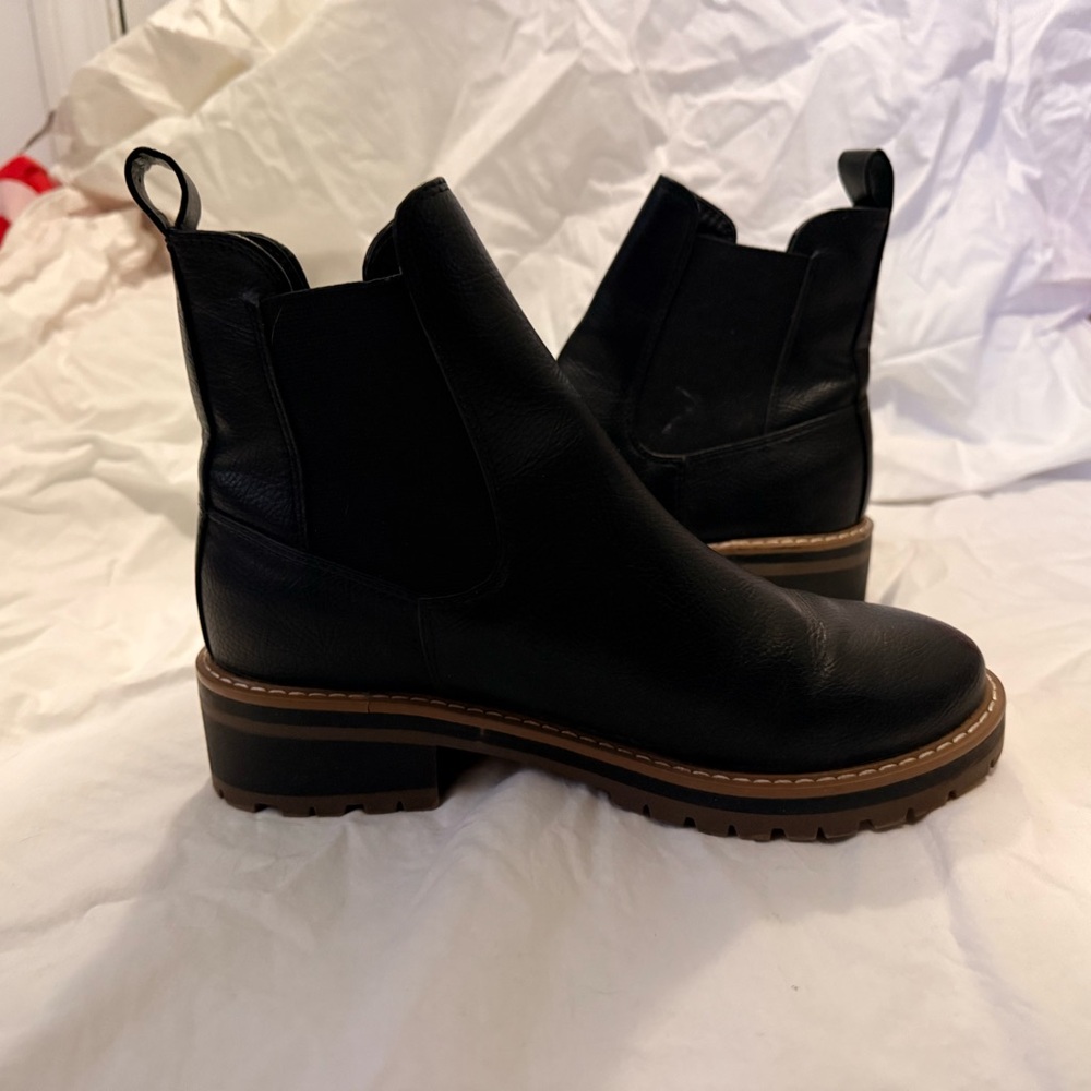 Black Leather Ankle Boots